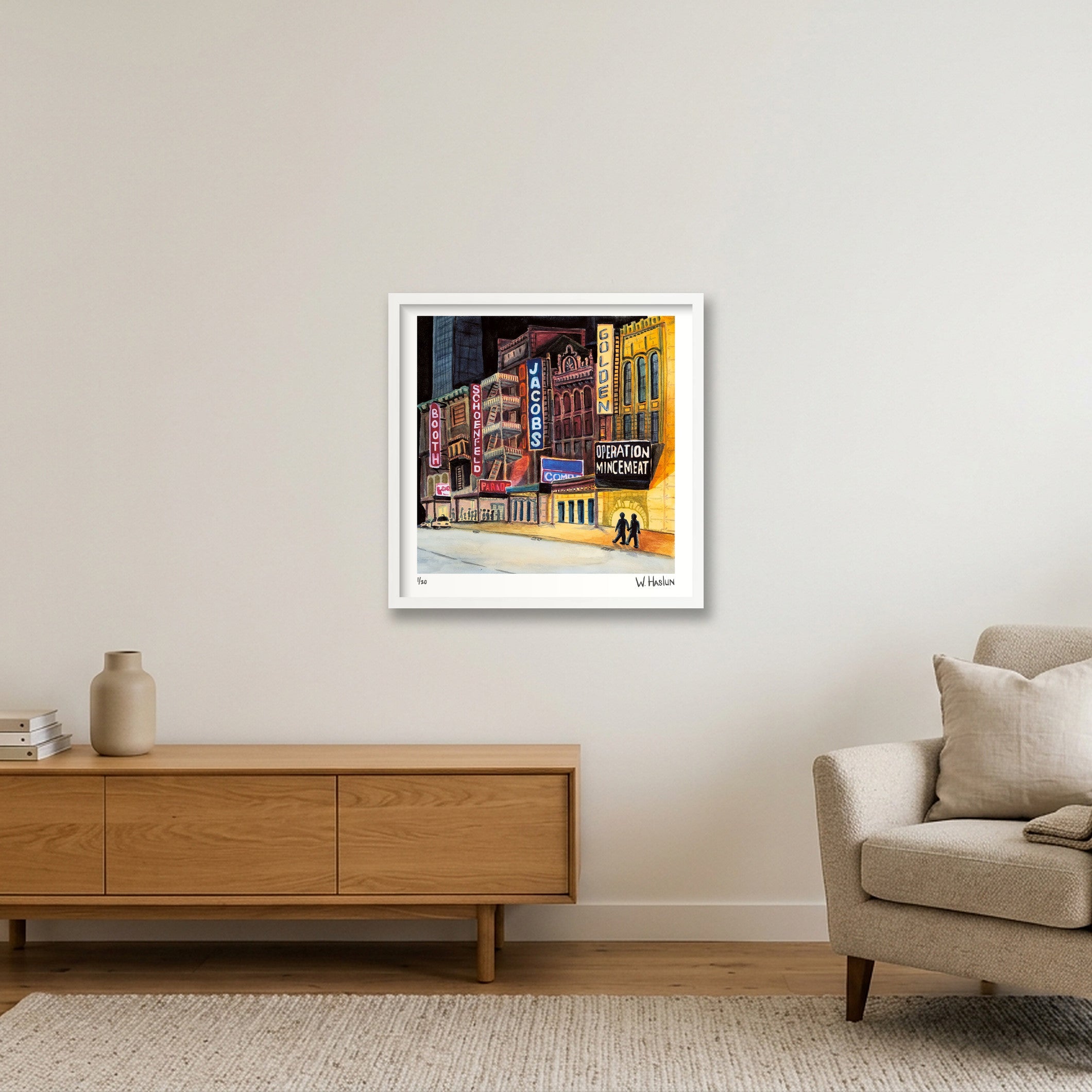 Broadway Marquees — 50×50cm, 20×20" White Frame