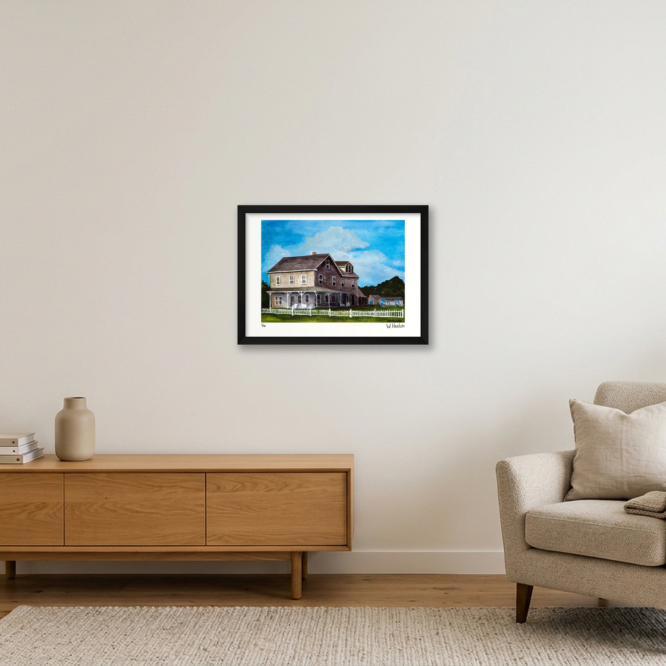 Summer Hill House — A3 (42×30cm, 17×12") Black Frame