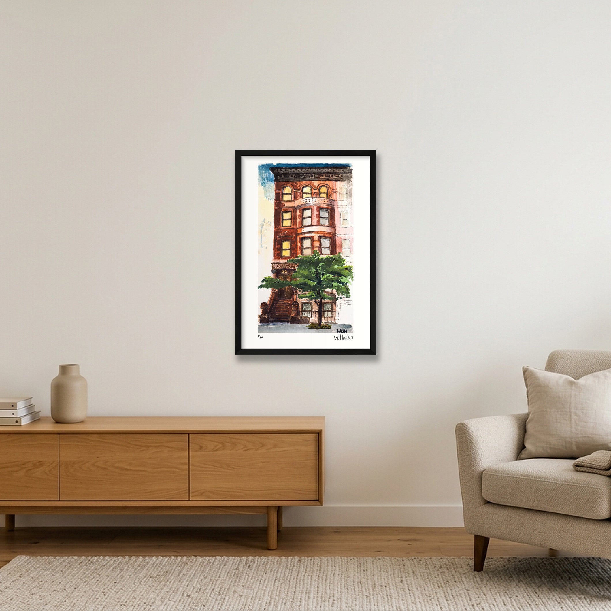 The Pigpen — 40×60cm, 16×24" Black Frame