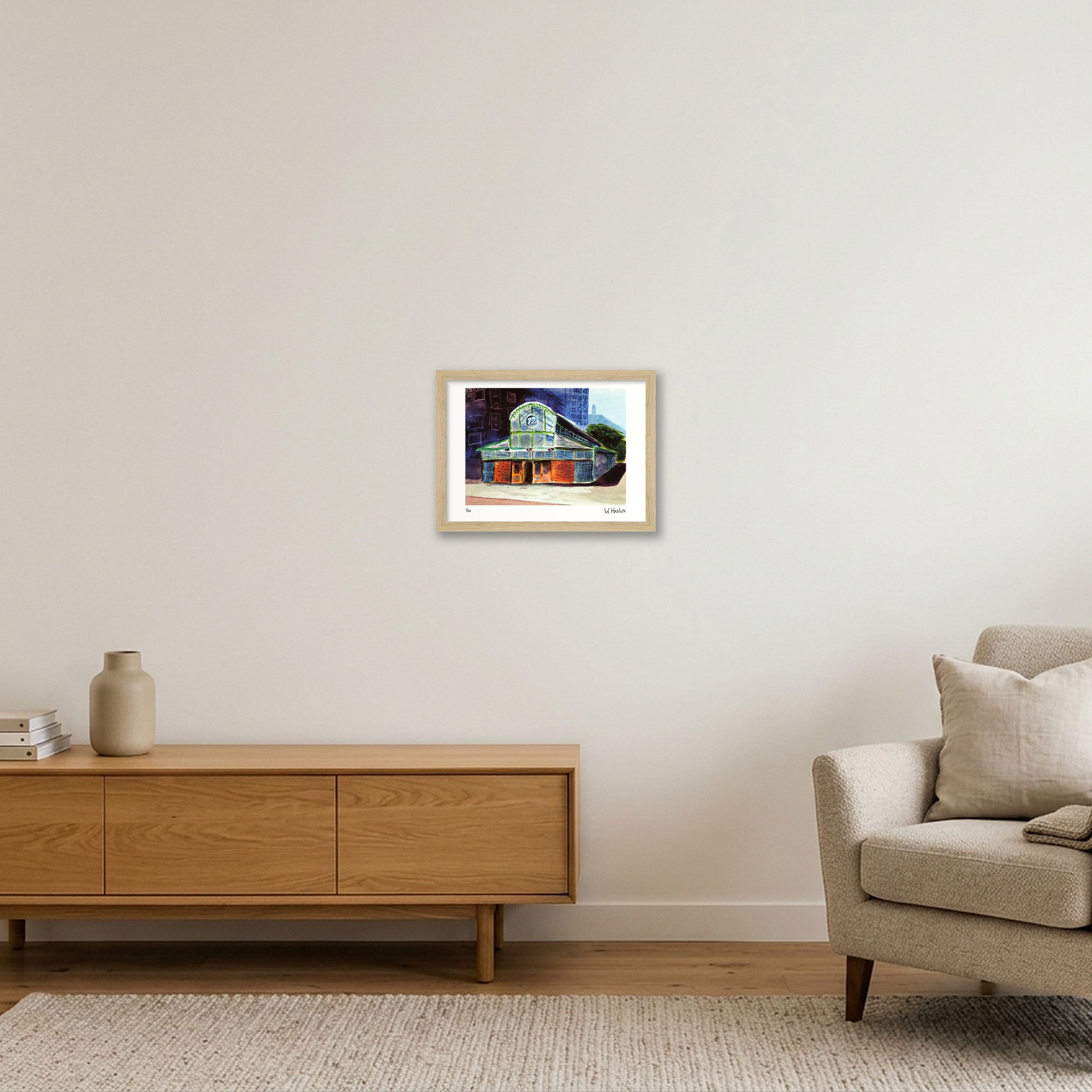 West 72nd Street Subway — A4 (30×21cm, 12×8") Oak Frame