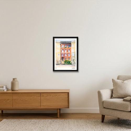 Brownstone No 1 — A3 (30×42cm, 12×17") Black Frame
