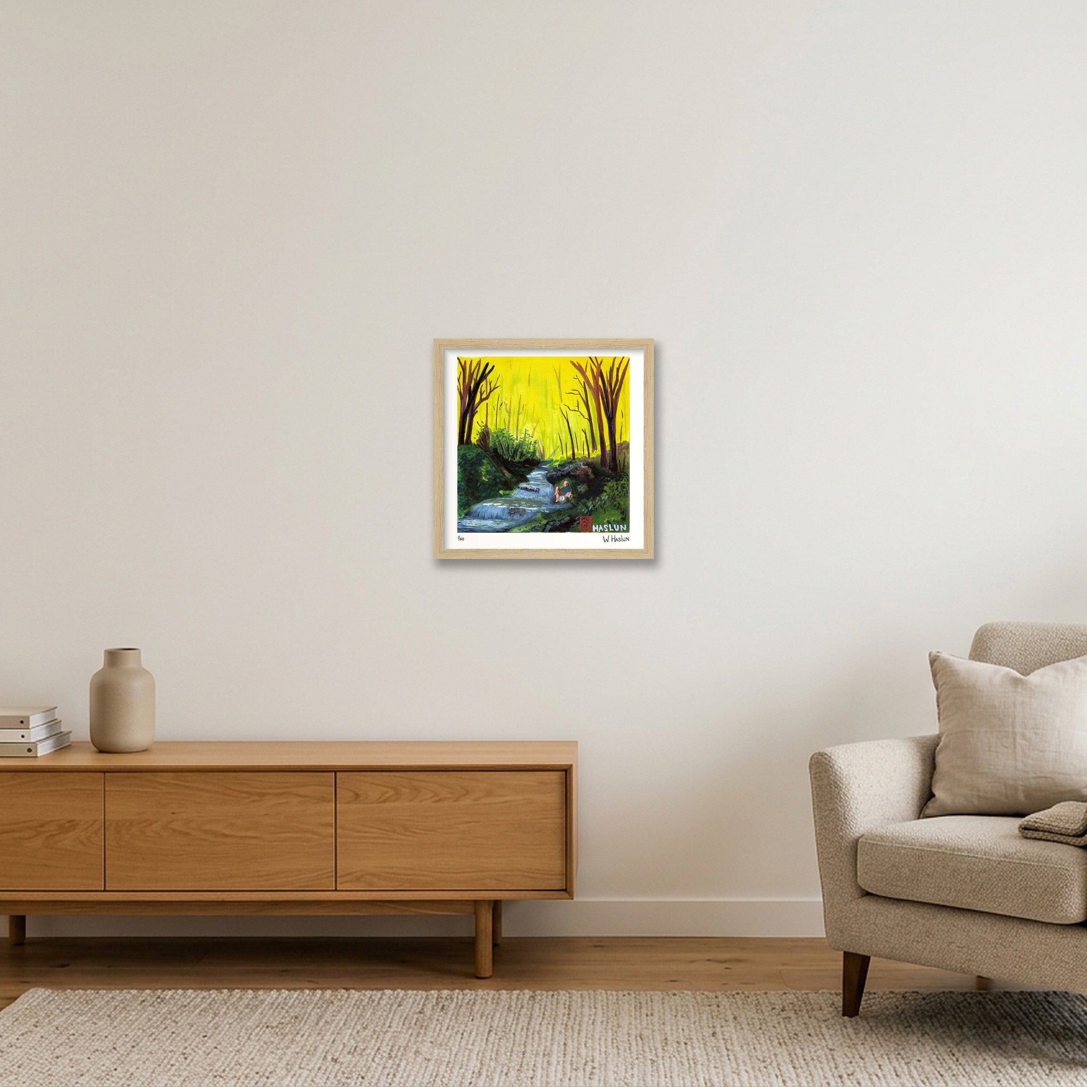 Forest Spring — 30×30cm, 12×12" Oak Frame