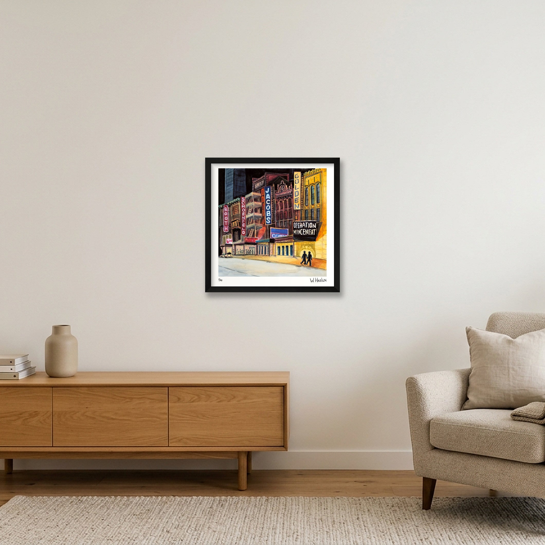 Broadway Marquees — 40×40cm, 16×16" Black Frame