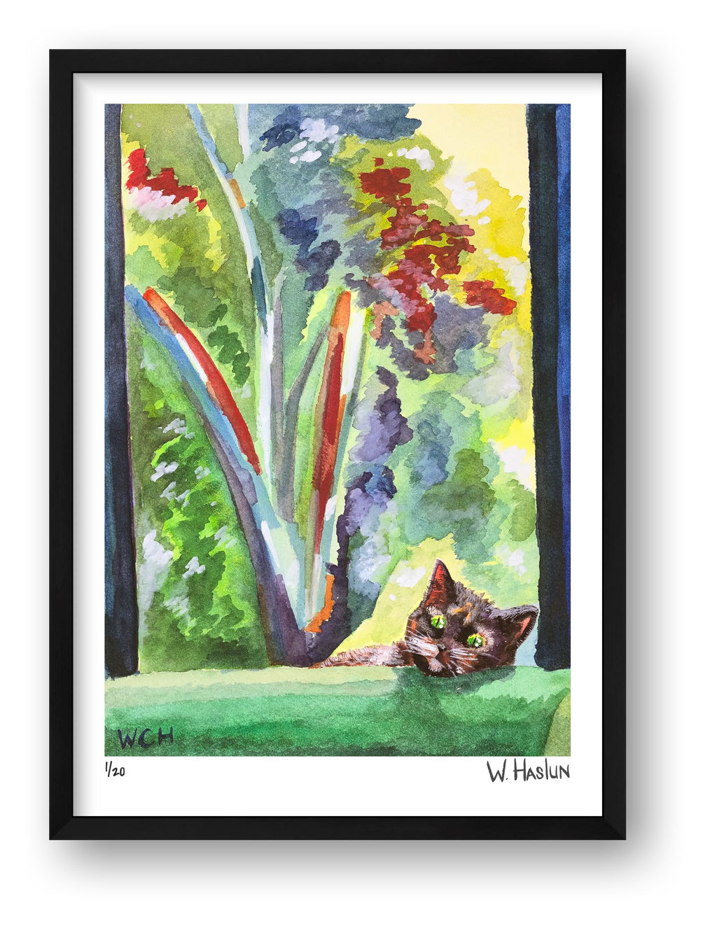 Julia's Cat — framed