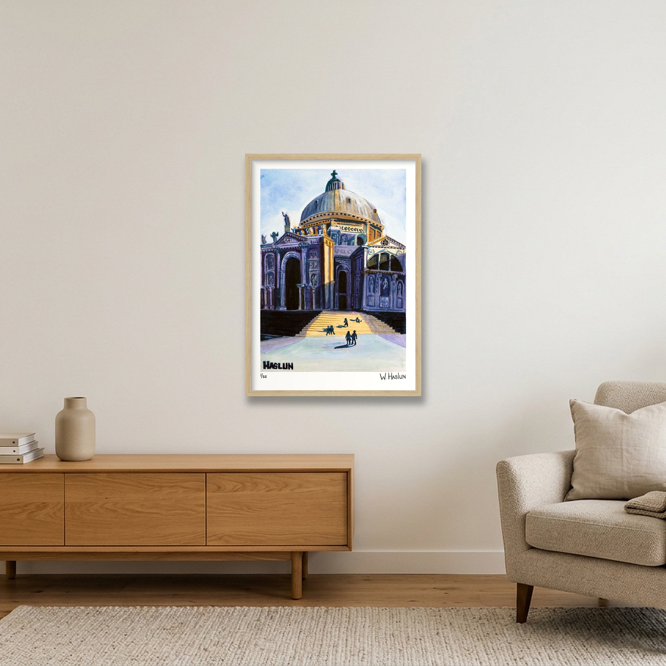 Santa Maria della Salute — 42×59cm, 17×23" Oak Frame