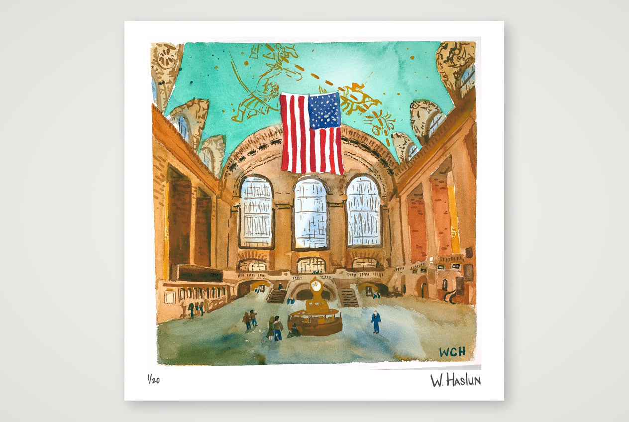 Grand Central Ticket Booth — 50×50cm, 20×20" Print only