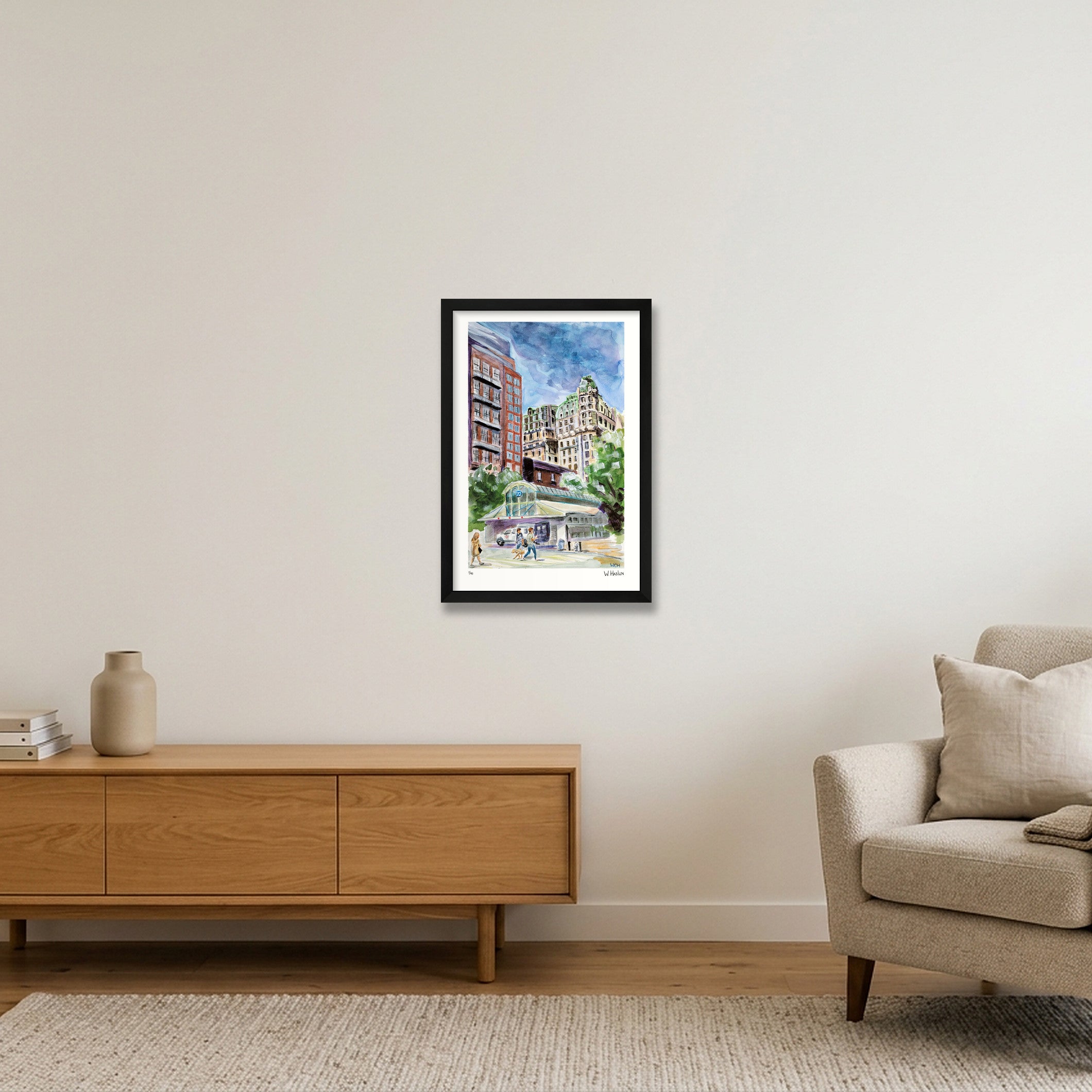 The Ansonia — 30×45cm, 12×18" Black Frame