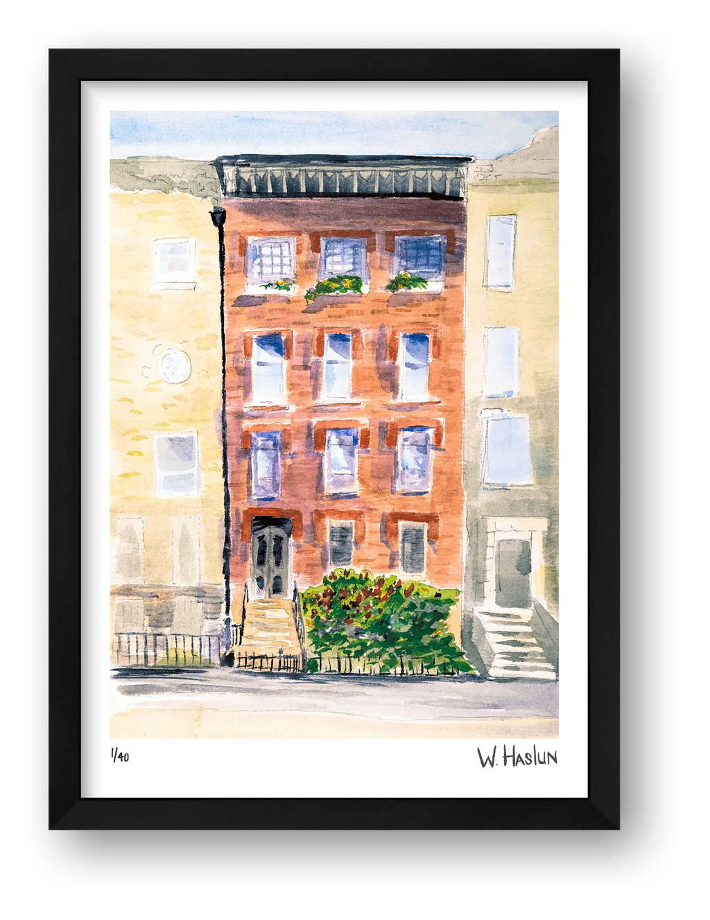 Brownstone No 1 — framed