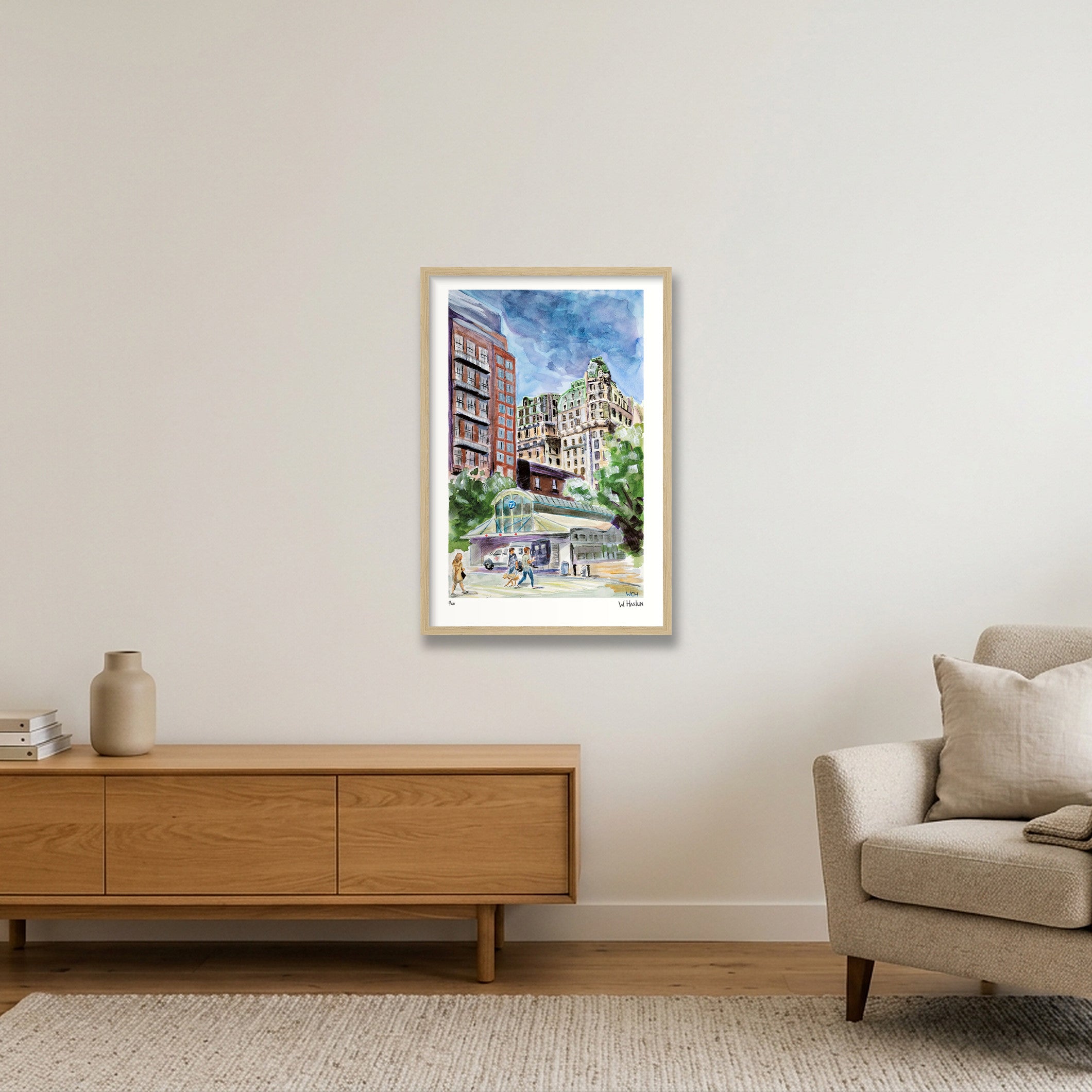 The Ansonia — 40×60cm, 16×24" Oak Frame