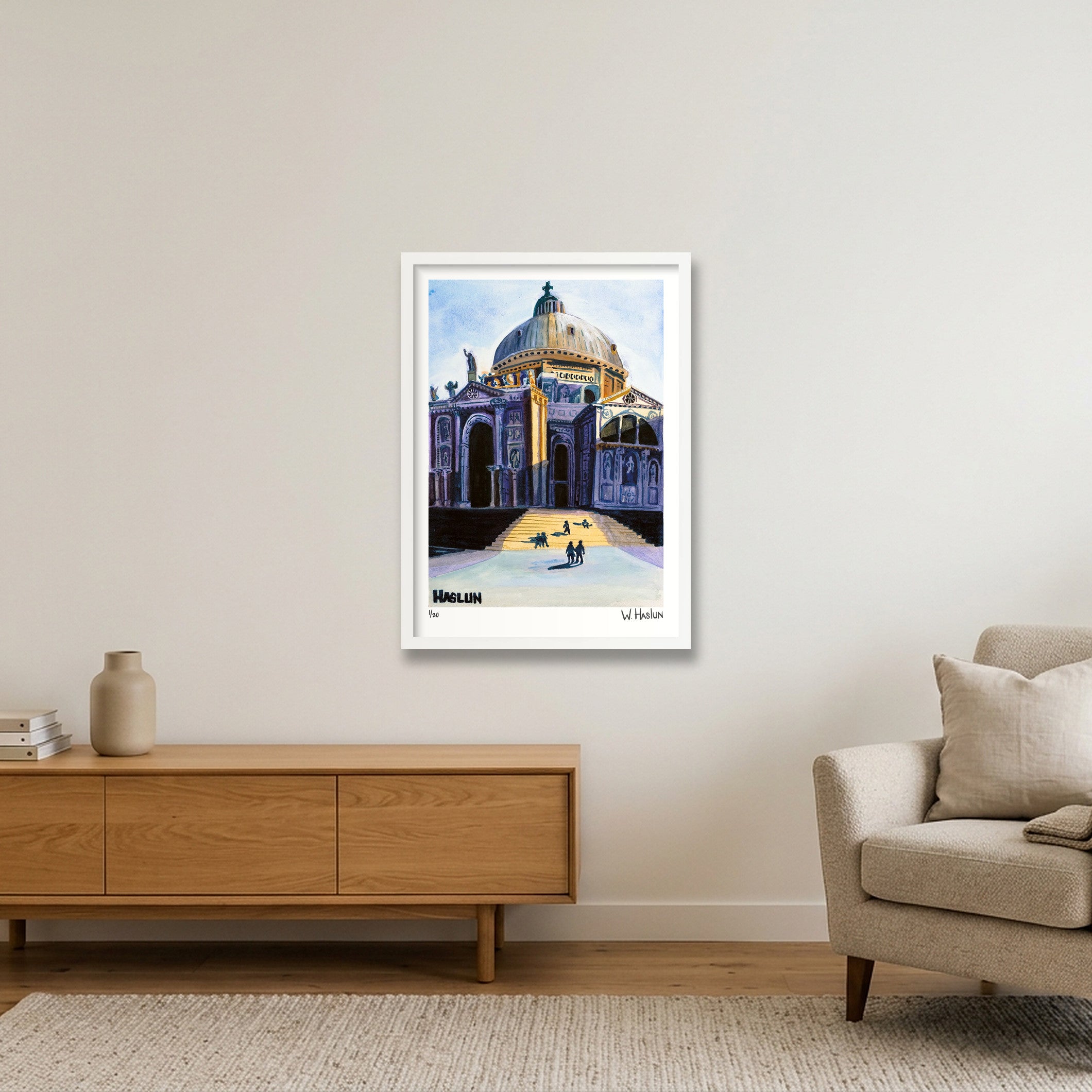 Santa Maria della Salute — 42×59cm, 17×23" White Frame